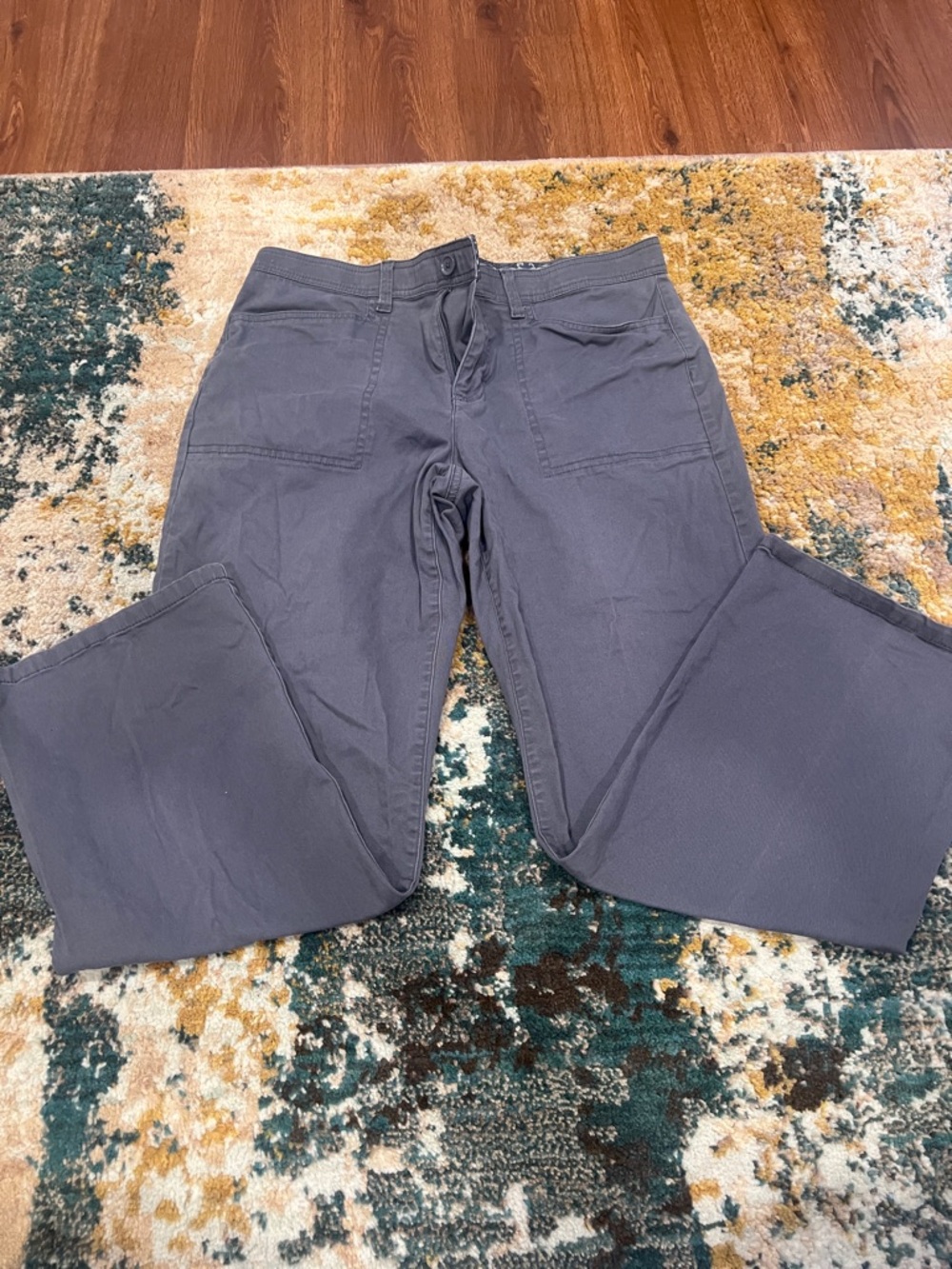 Gloria Vanderbilt Cargo Pants in Charcoal Gray